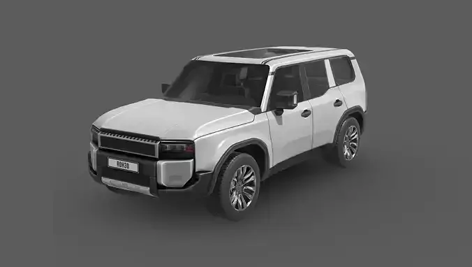 Toyota Land Cruiser 250 Prado 2024 Low-poly 3D model