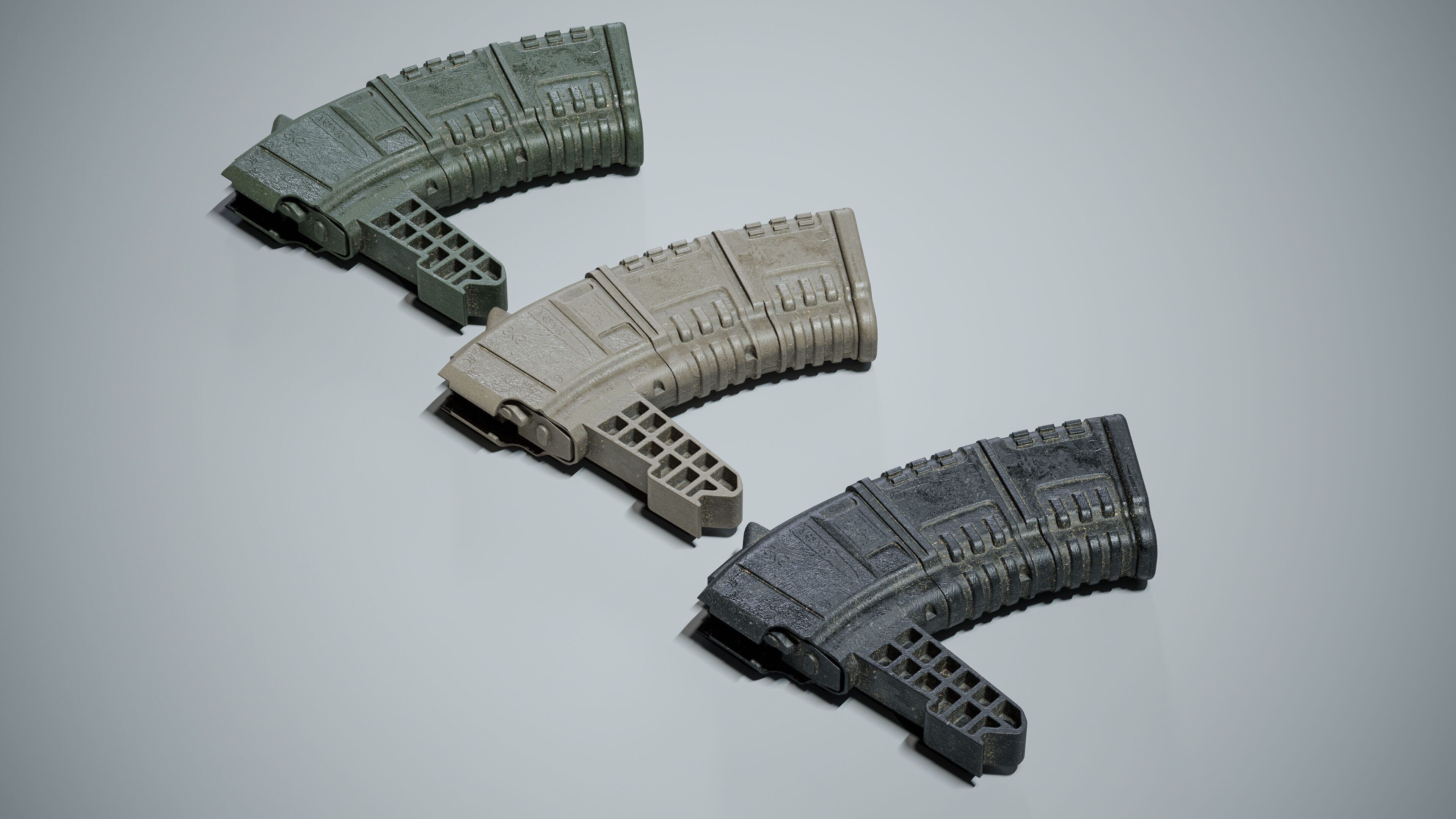 PBR pufgun SKS Magazine Game Ready Low-poly 3D model_5