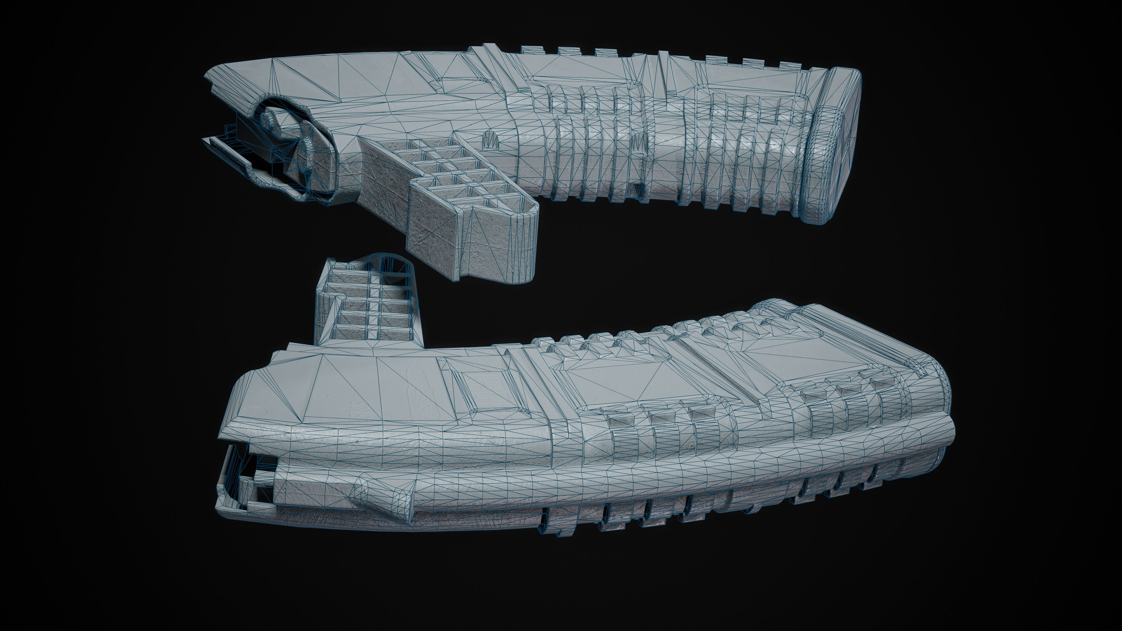 PBR pufgun SKS Magazine Game Ready Low-poly 3D model_17