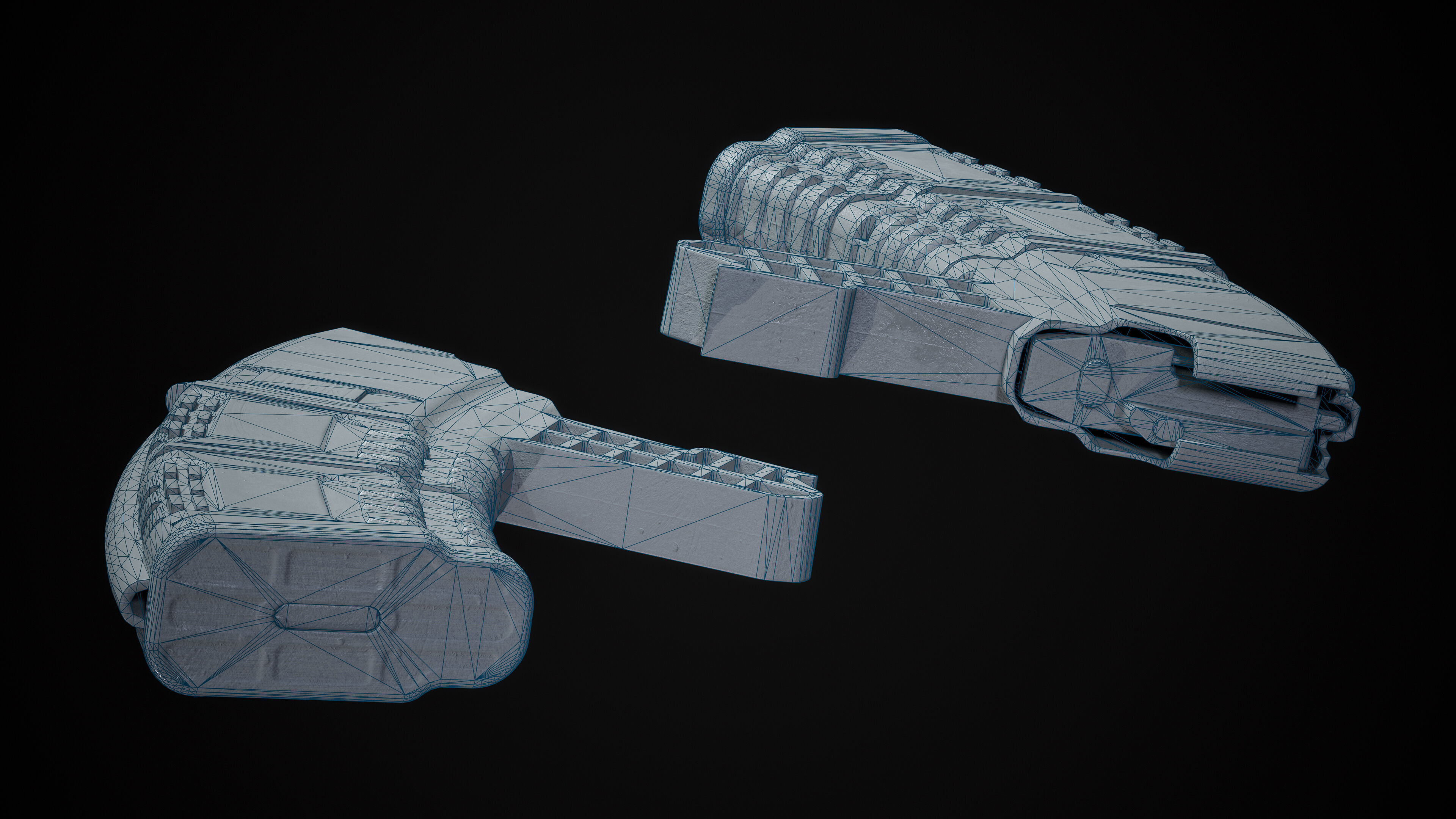 PBR pufgun SKS Magazine Game Ready Low-poly 3D model_16