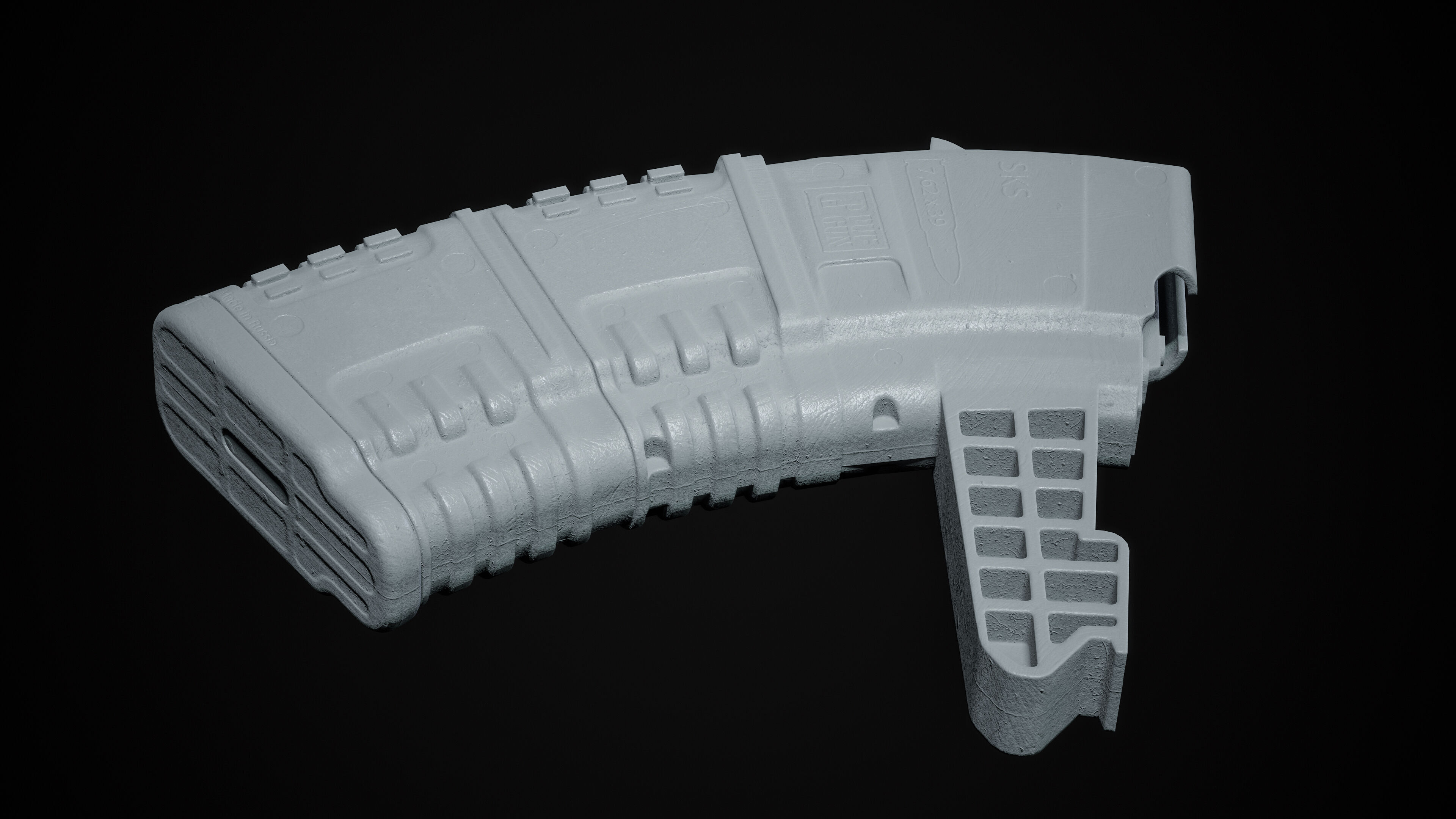 PBR pufgun SKS Magazine Game Ready Low-poly 3D model_14