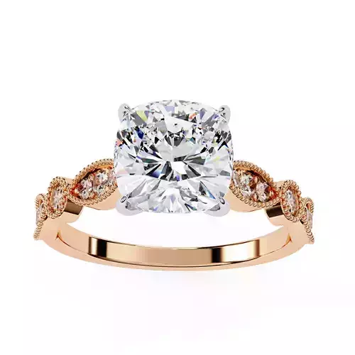 Solitaire Diamond Ring 360 animation renders 3dm stl 