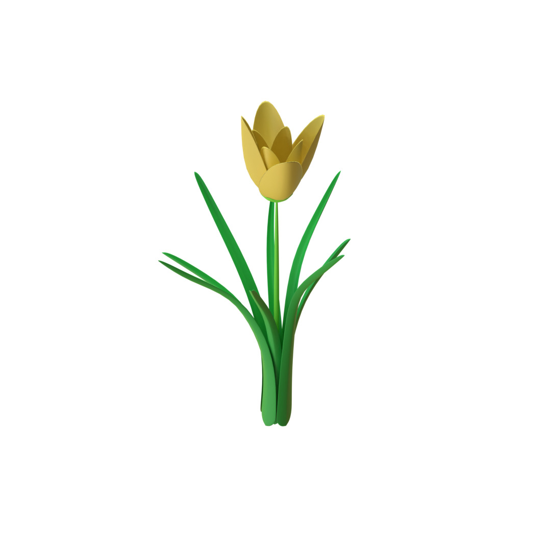 Flower 3D Model Low-poly 3D model_3