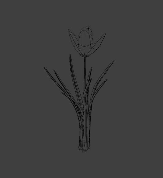 Flower 3D Model Low-poly 3D model_1