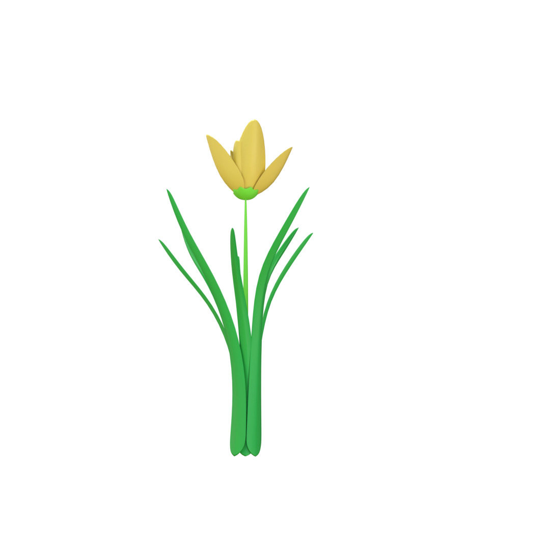 Flower 3D Model Low-poly 3D model_5