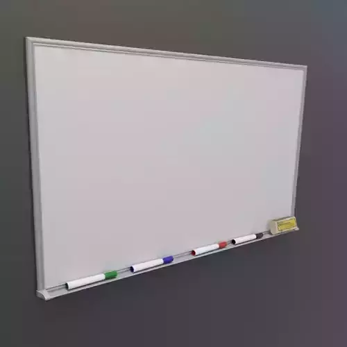 Whiteboard for Office or Classroom 3D model Whiteboard for Office or Classroom 3D model