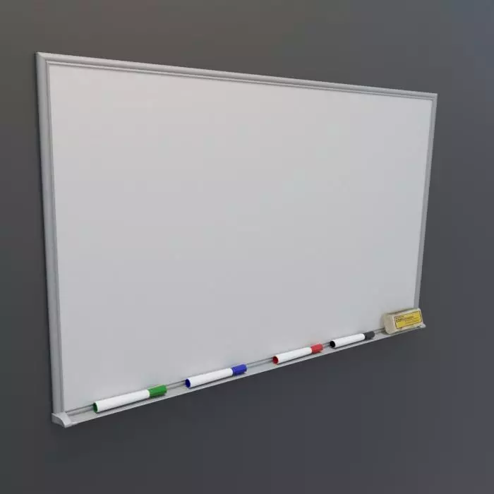 Whiteboard for Office or Classroom 3D model_0
