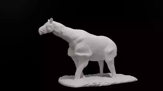 Paraceratherium prehistoric Rhino mammal statue STL 3D print model