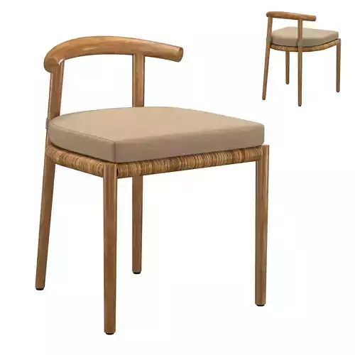 Taverna Teak Dining Side Chair 3D model