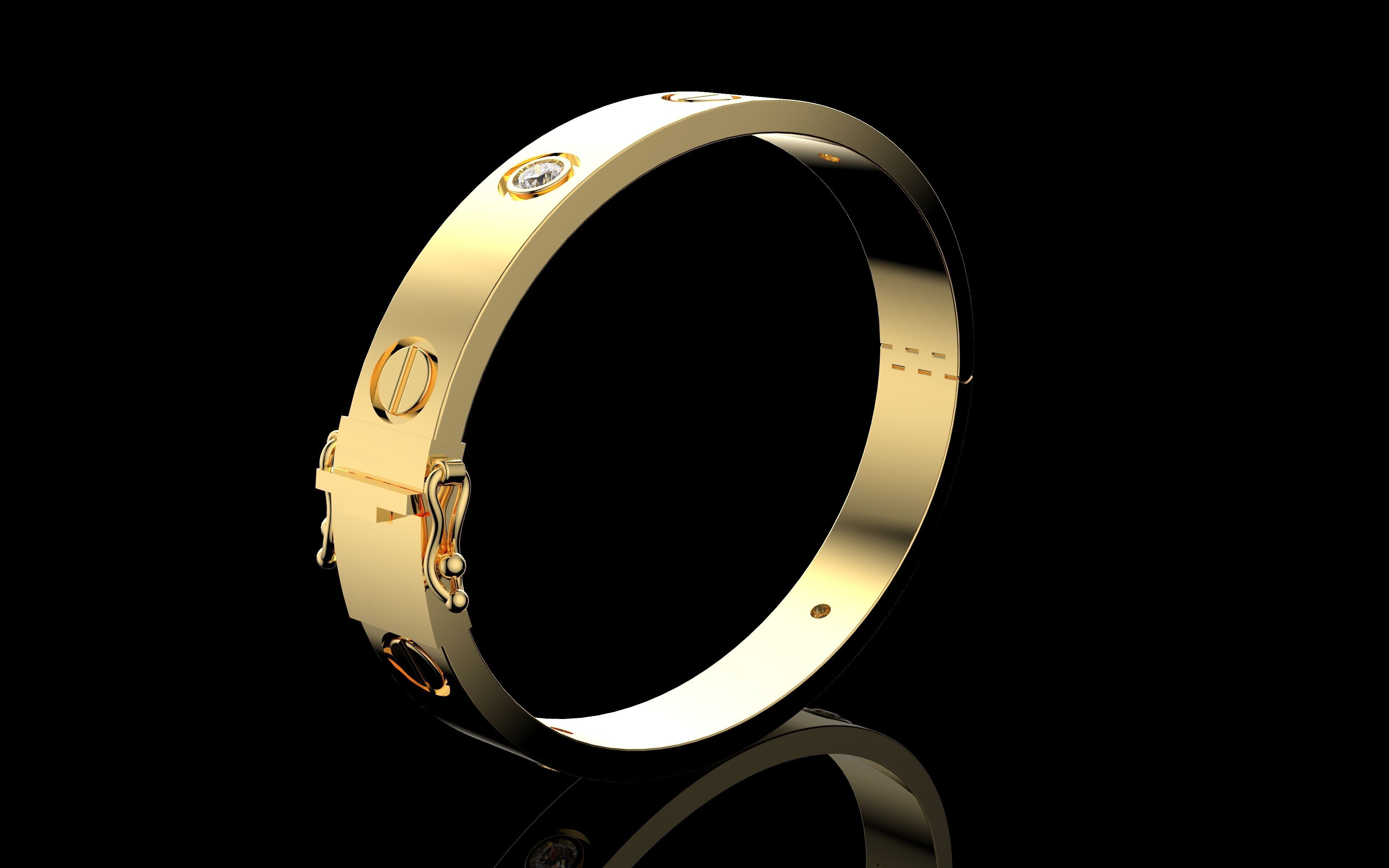 Gold N1303 3D print model_3