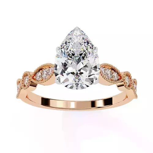 Solitaire Diamond Ring 360 animation renders 3dm stl 