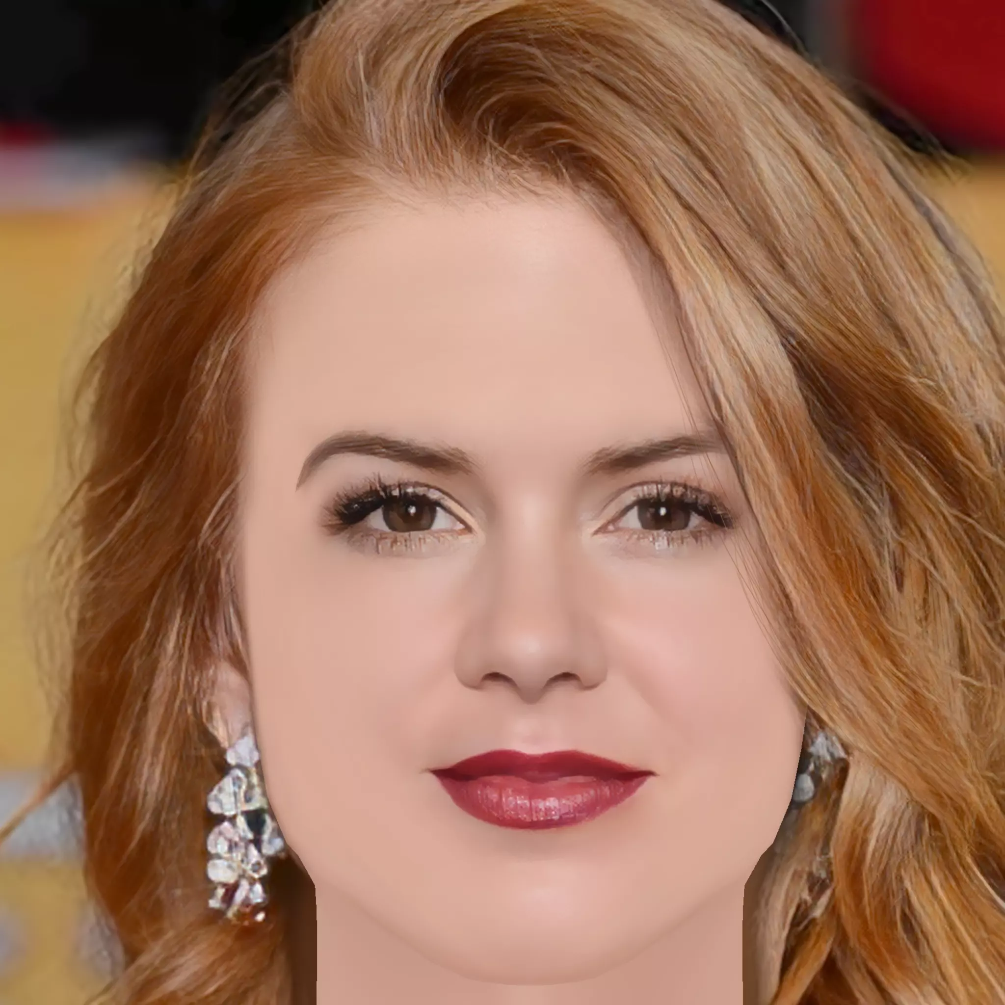 Isla Fisher Head - No Hair - Low poly head for game Low-poly 3D model