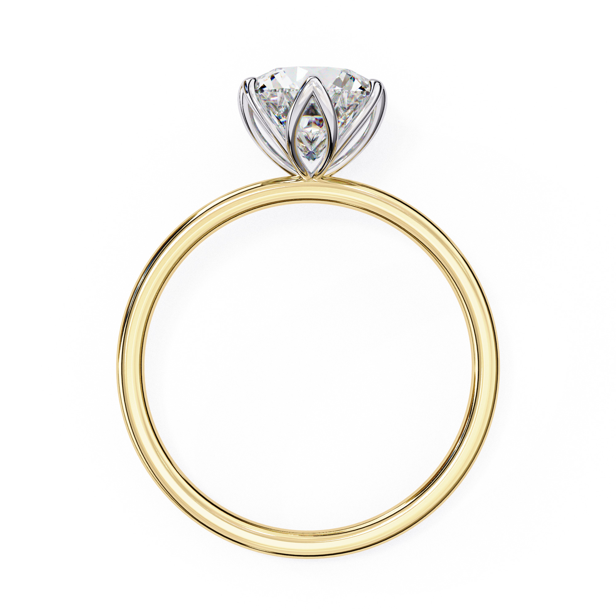 Mono Solitaire Diamond Ring 360 animation renders 3dm stl  3D print model_13