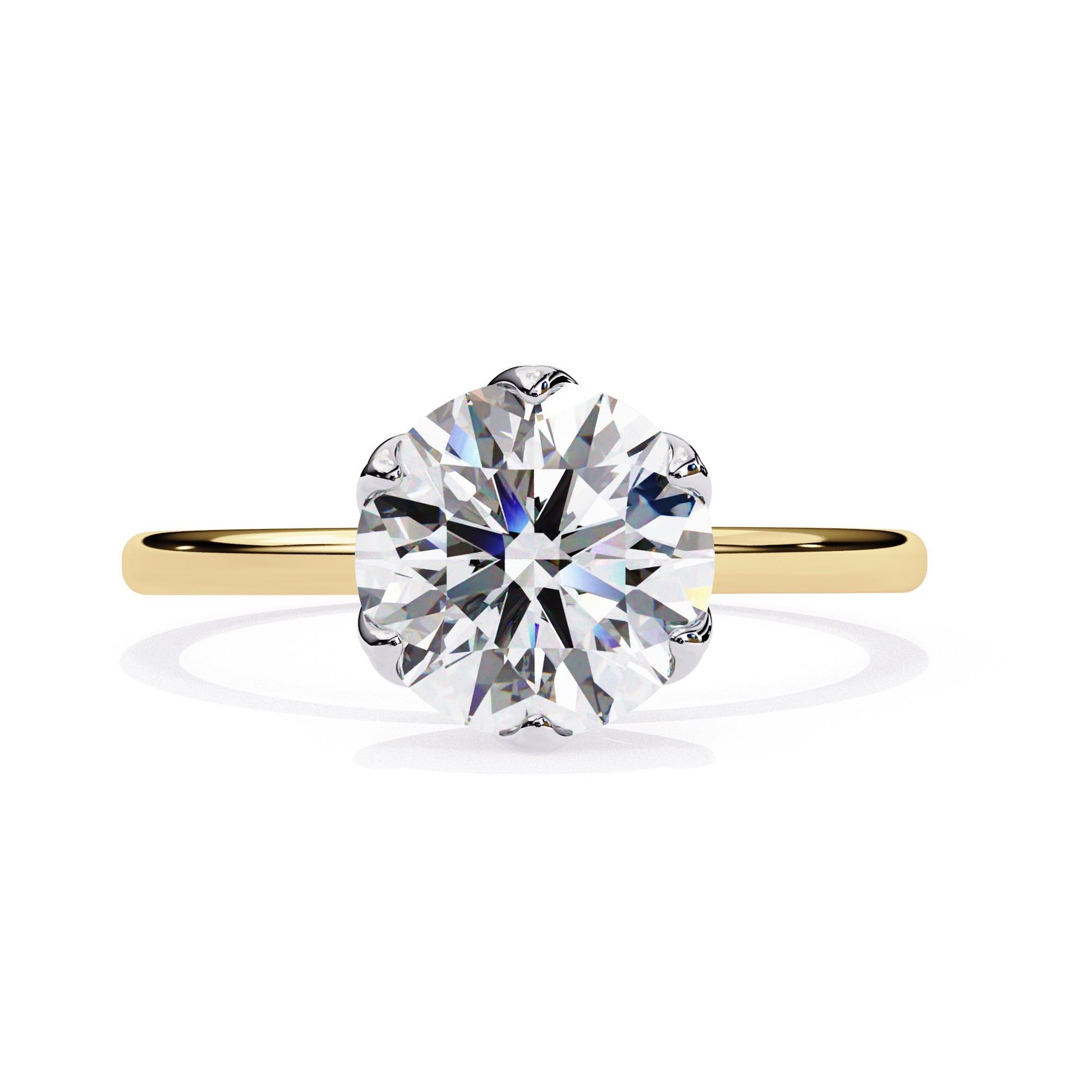 Mono Solitaire Diamond Ring 360 animation renders 3dm stl  3D print model_3