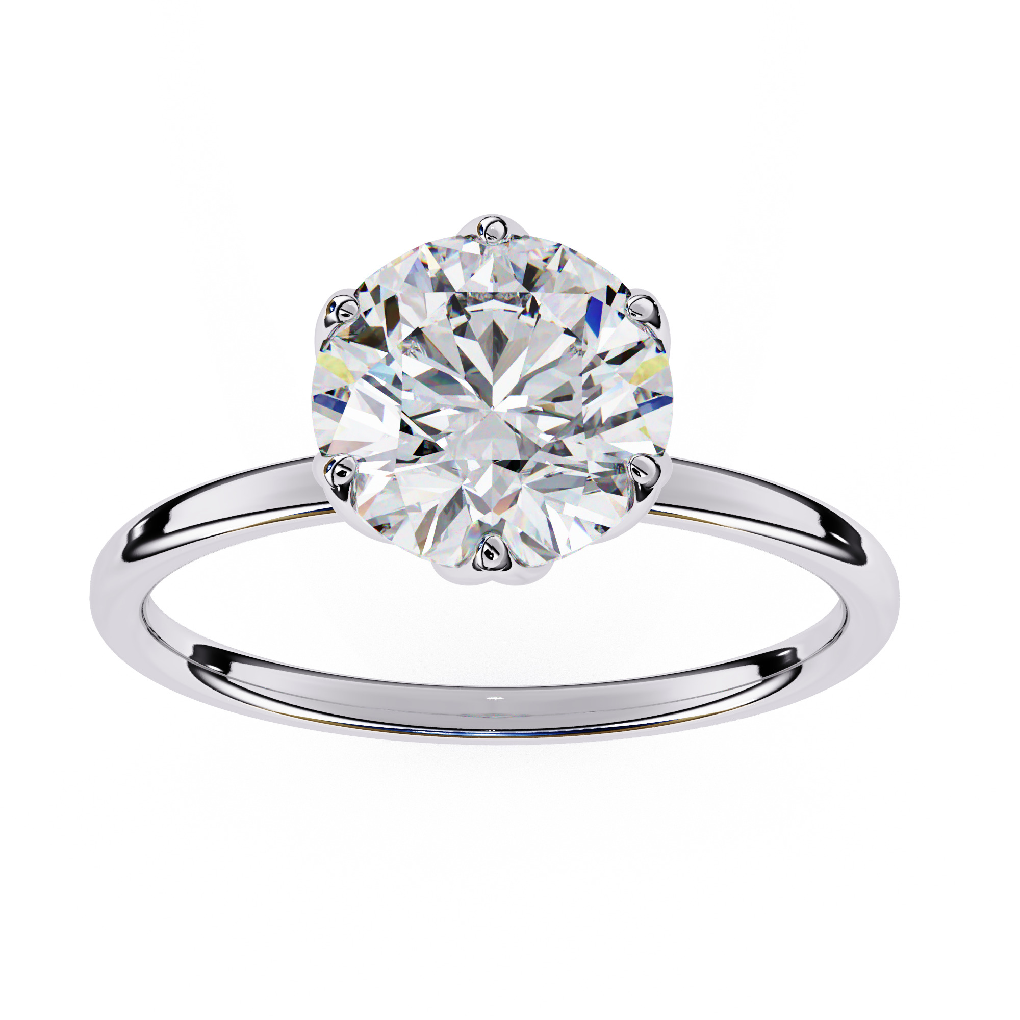 Mono Solitaire Diamond Ring 360 animation renders 3dm stl  3D print model_12