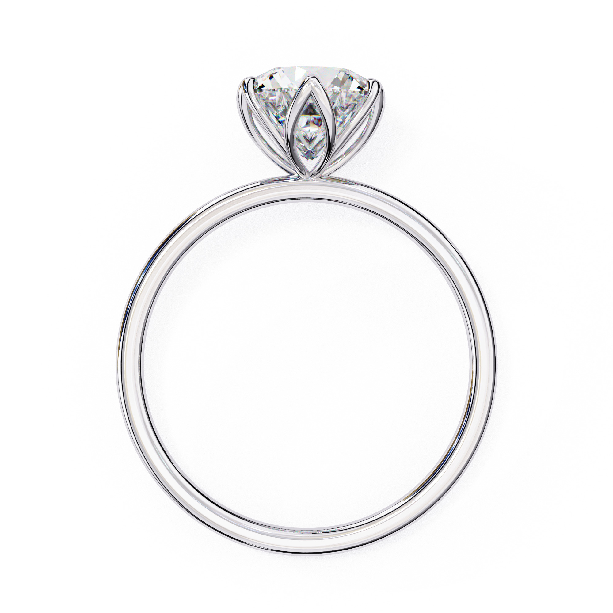 Mono Solitaire Diamond Ring 360 animation renders 3dm stl  3D print model_14