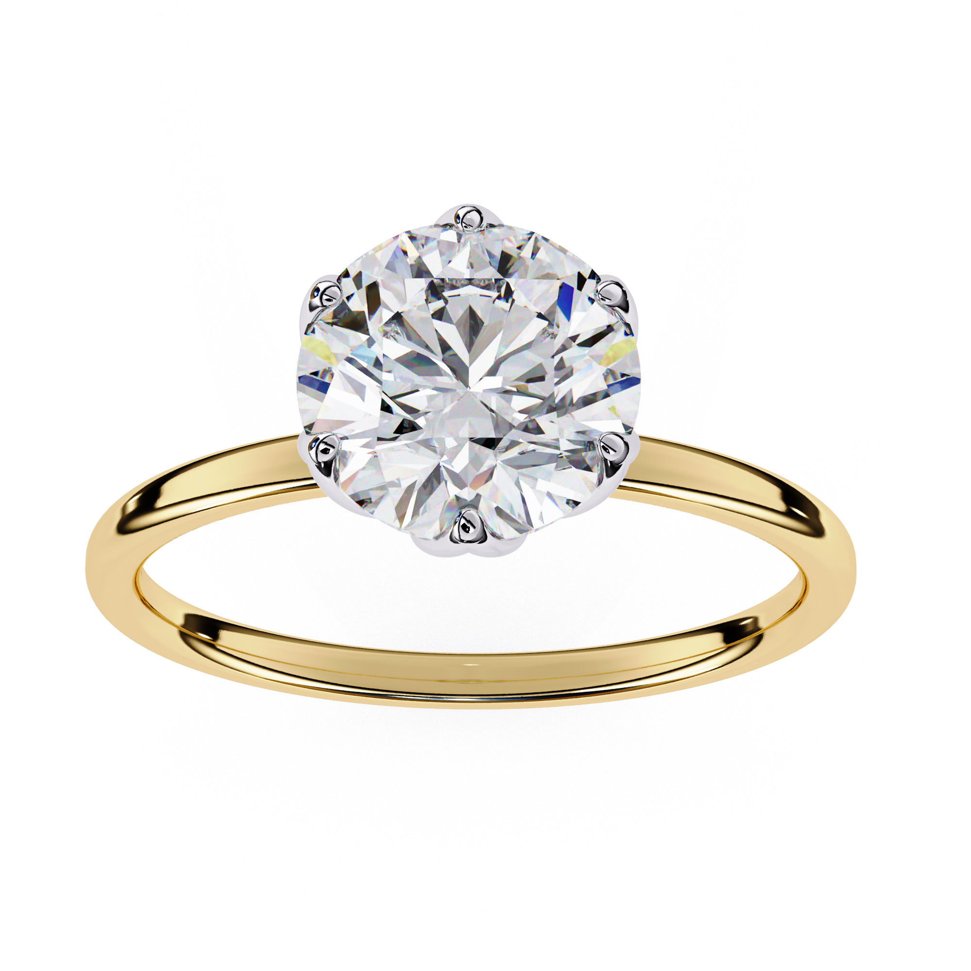 Mono Solitaire Diamond Ring 360 animation renders 3dm stl  3D print model_11