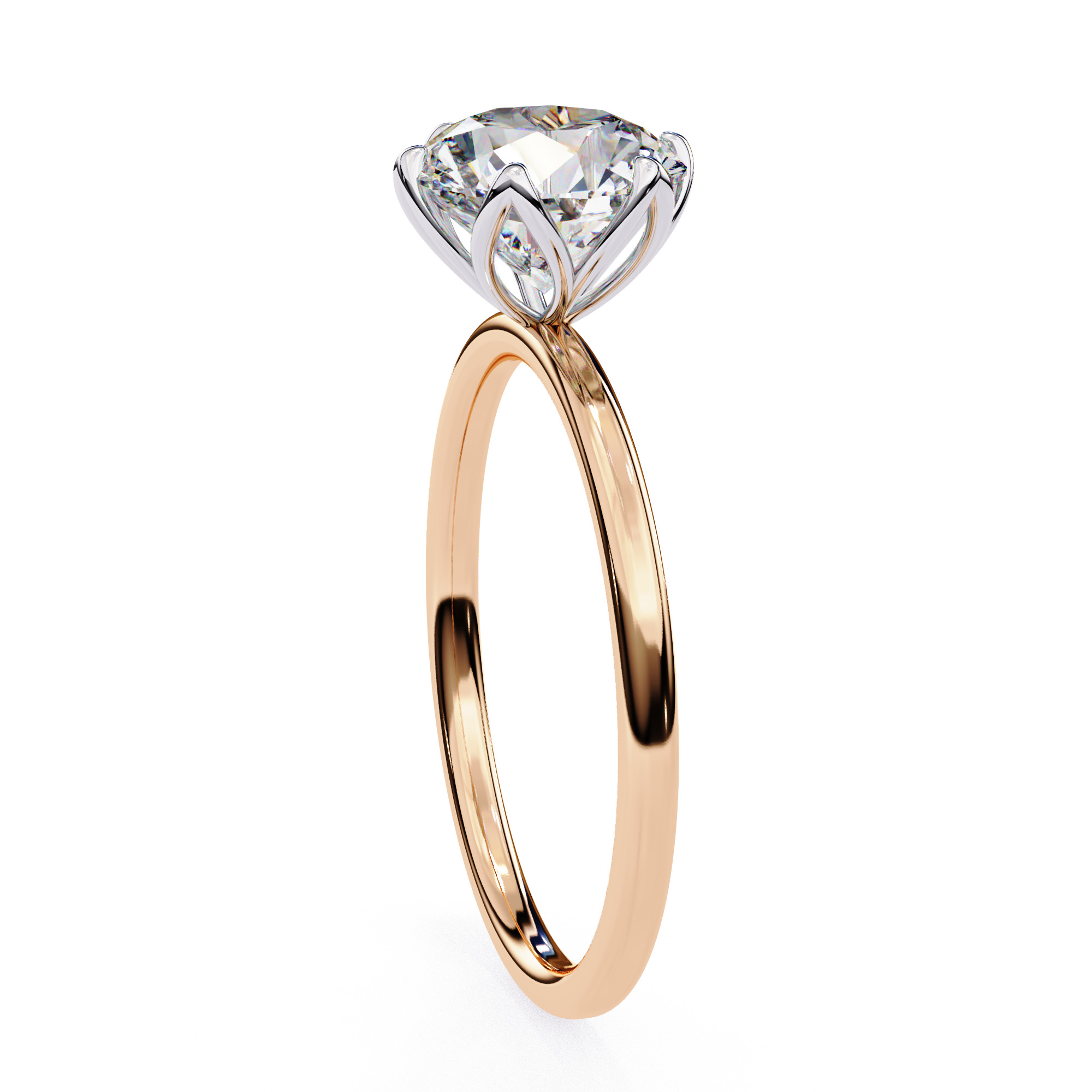 Mono Solitaire Diamond Ring 360 animation renders 3dm stl  3D print model_6