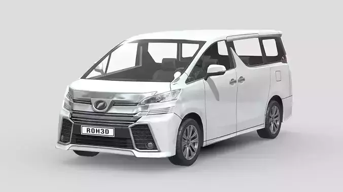 Toyota Vellfire Aero 2015 Low-poly 3D model Toyota Vellfire Aero 2015 Low-poly 3D model