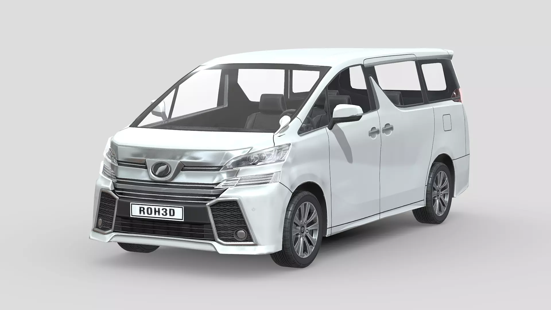 Toyota Vellfire Aero 2015 Low-poly 3D model_0