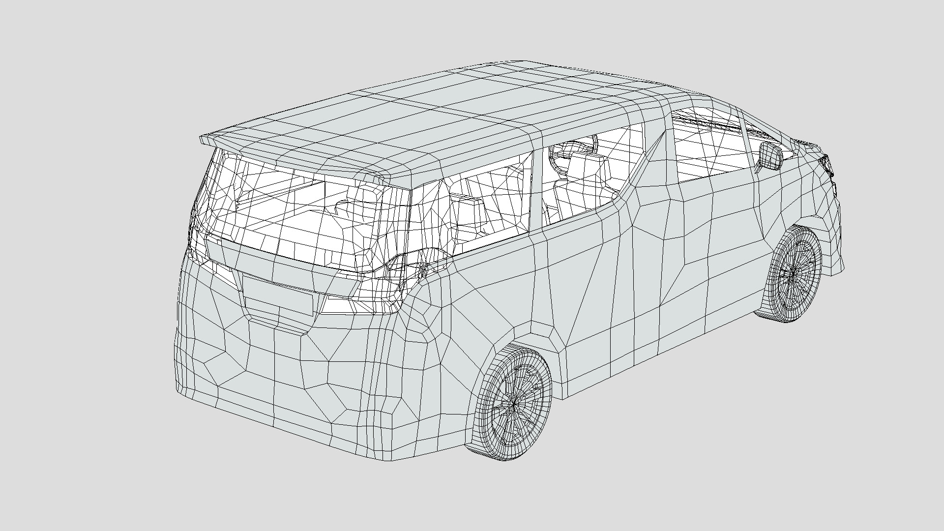 Toyota Vellfire Aero 2015 Low-poly 3D model_6