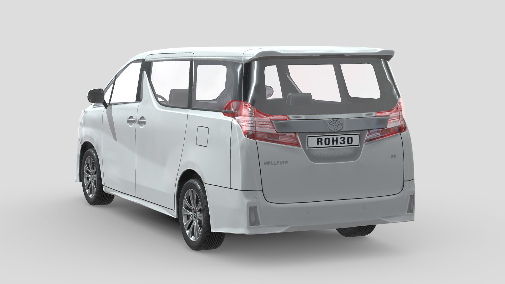 Toyota Vellfire Aero 2015 Low-poly 3D model_1