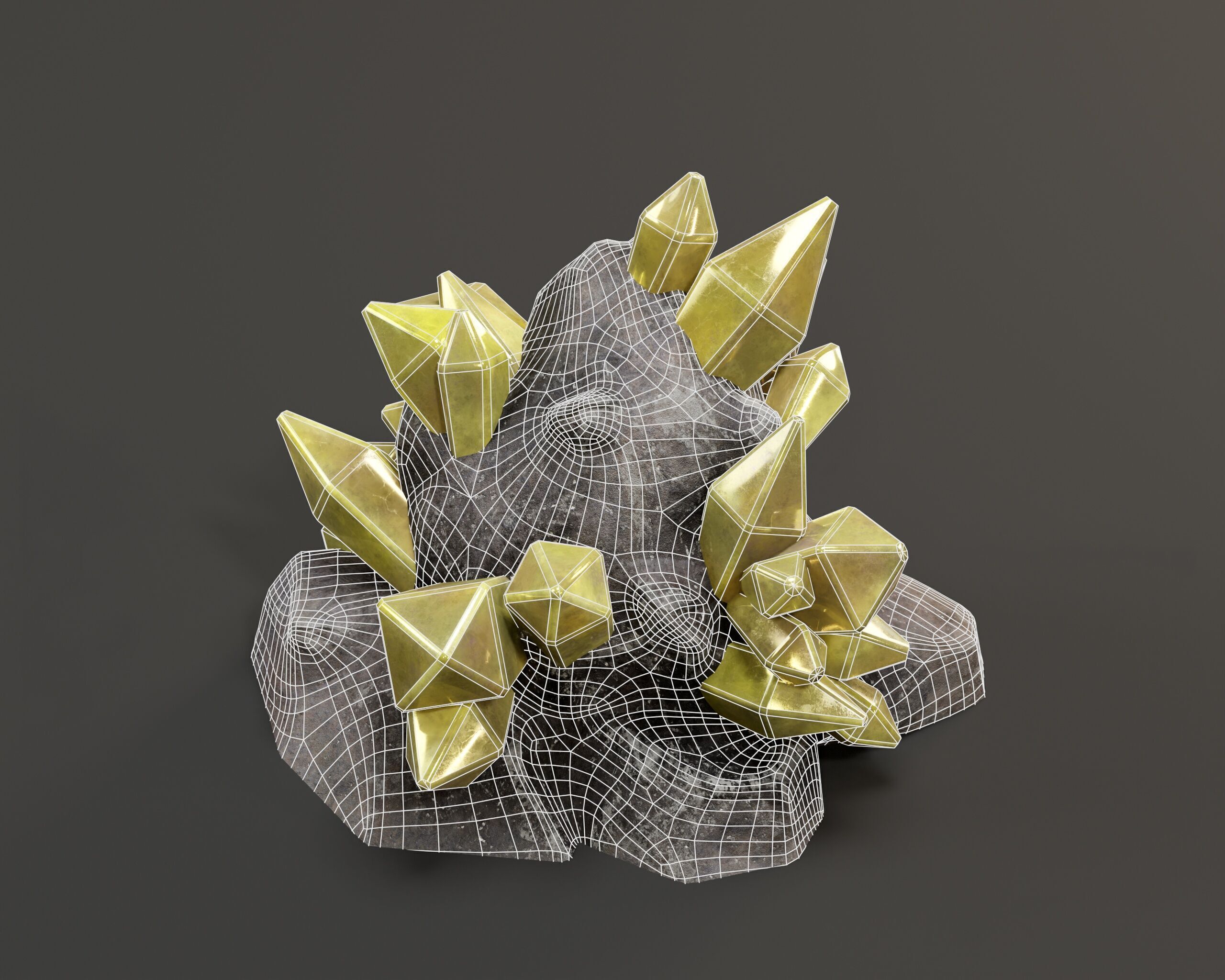 Crystal Ore Set 4 - 8 Colors Low-poly 3D model_21