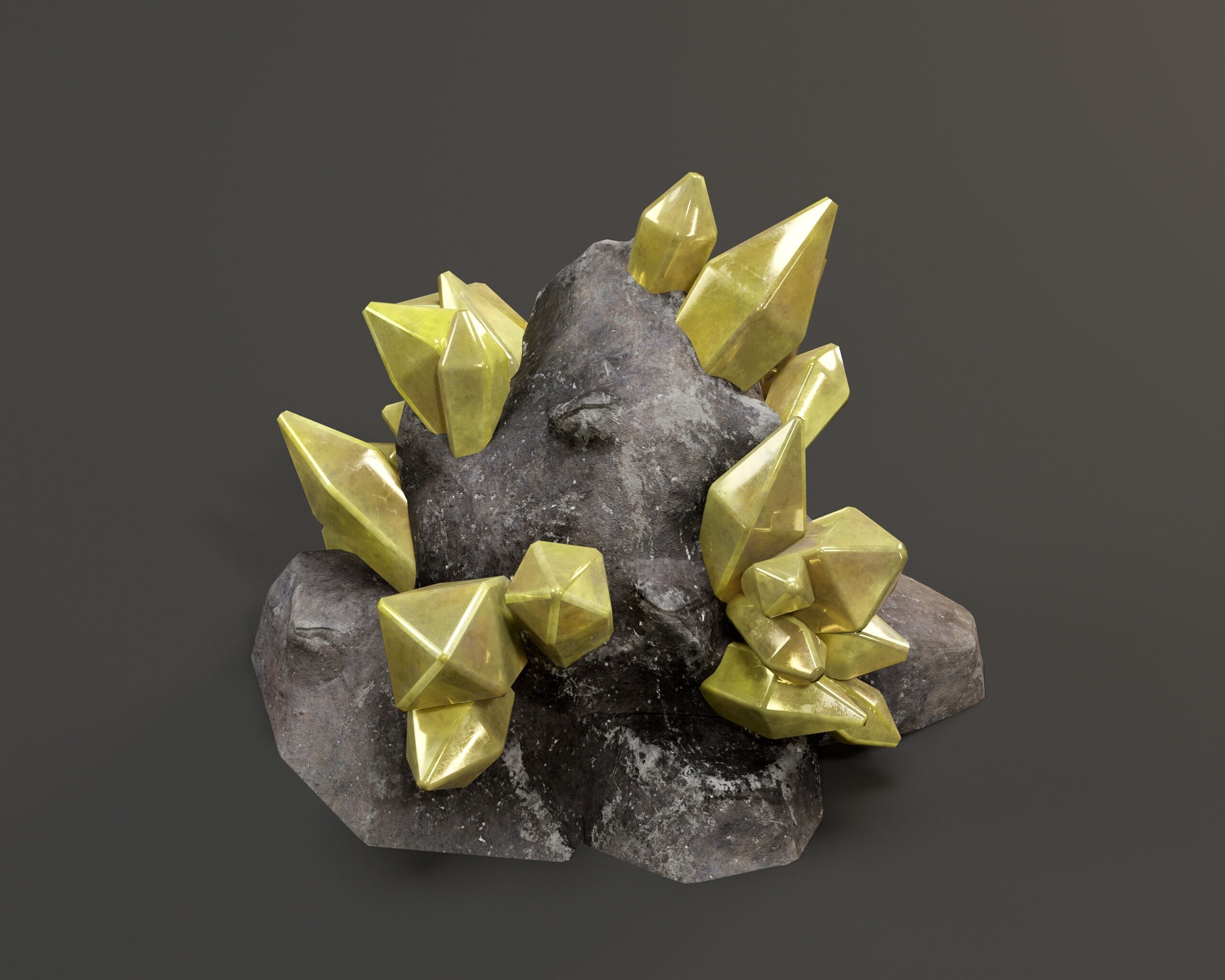 Crystal Ore Set 4 - 8 Colors Low-poly 3D model_20