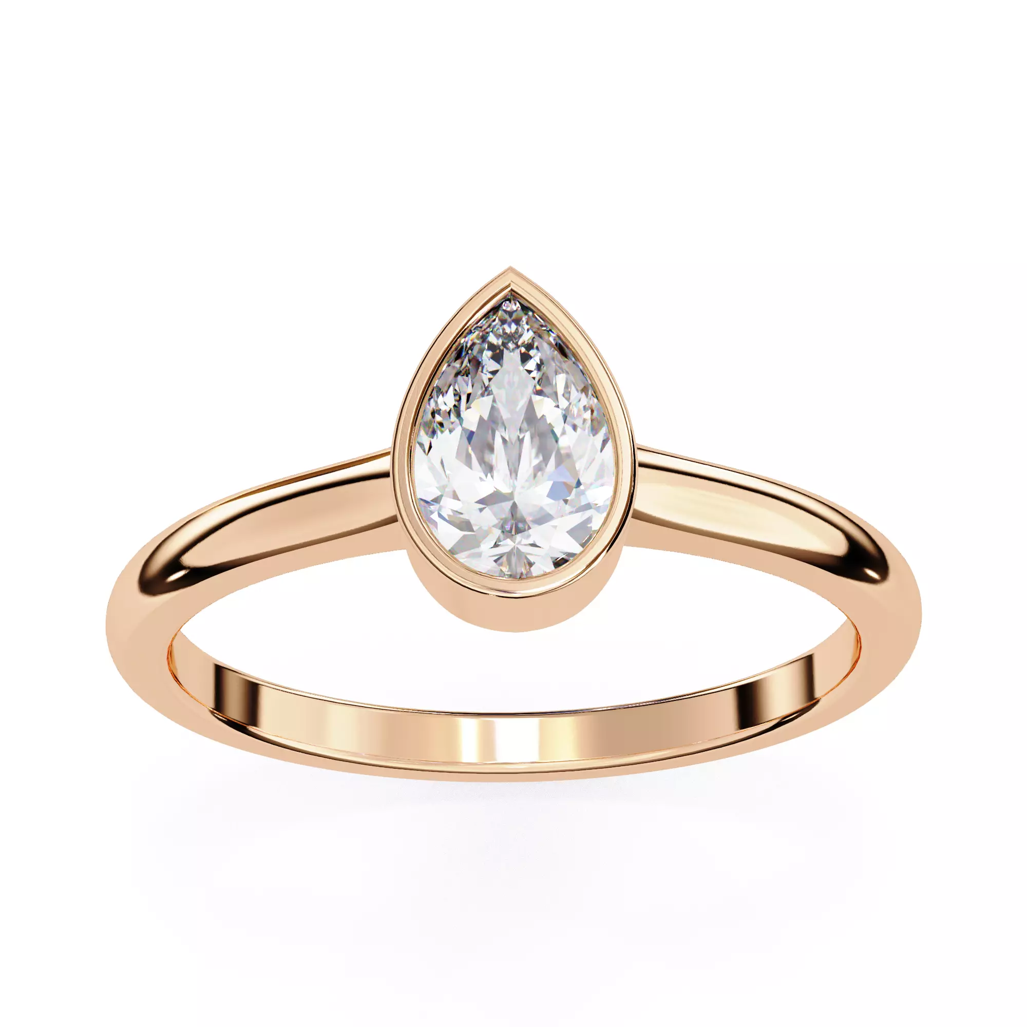Mono Solitaire Diamond Ring 360 animation renders 3dm stl  3D print model_0