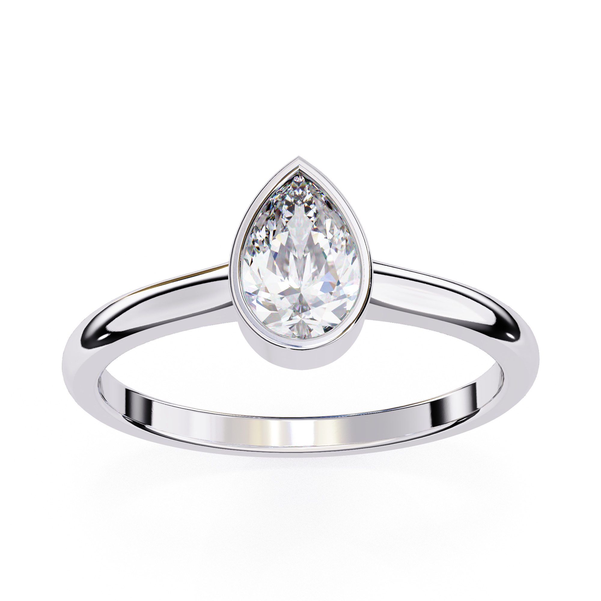 Mono Solitaire Diamond Ring 360 animation renders 3dm stl  3D print model_10