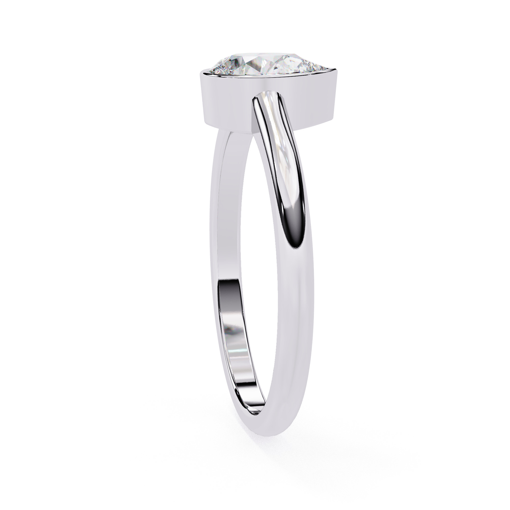 Mono Solitaire Diamond Ring 360 animation renders 3dm stl  3D print model_12