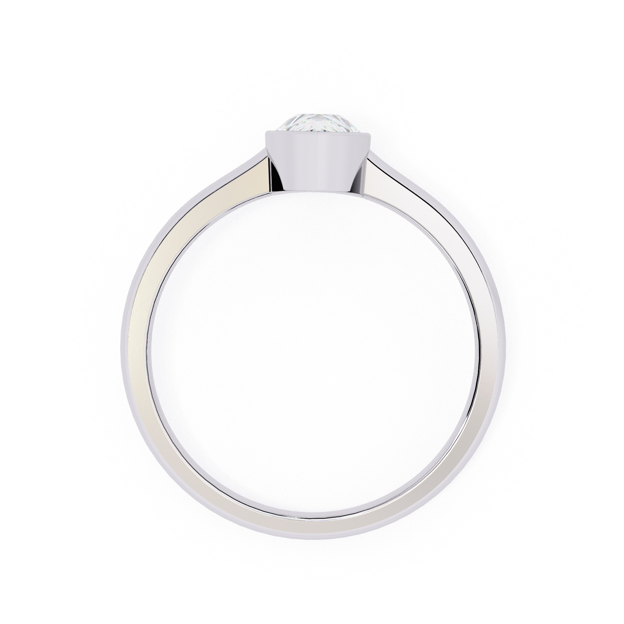 Mono Solitaire Diamond Ring 360 animation renders 3dm stl  3D print model_5