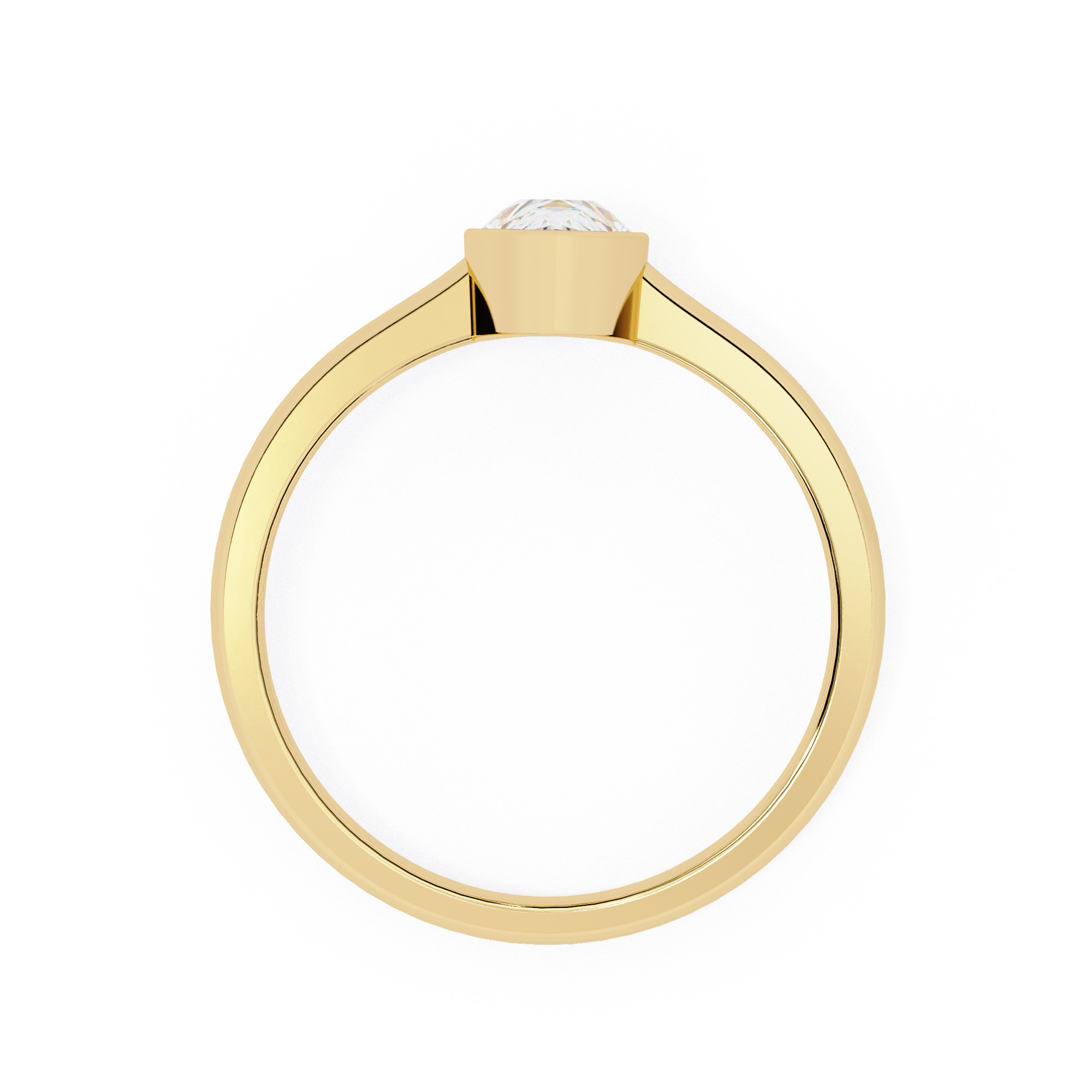 Mono Solitaire Diamond Ring 360 animation renders 3dm stl  3D print model_6