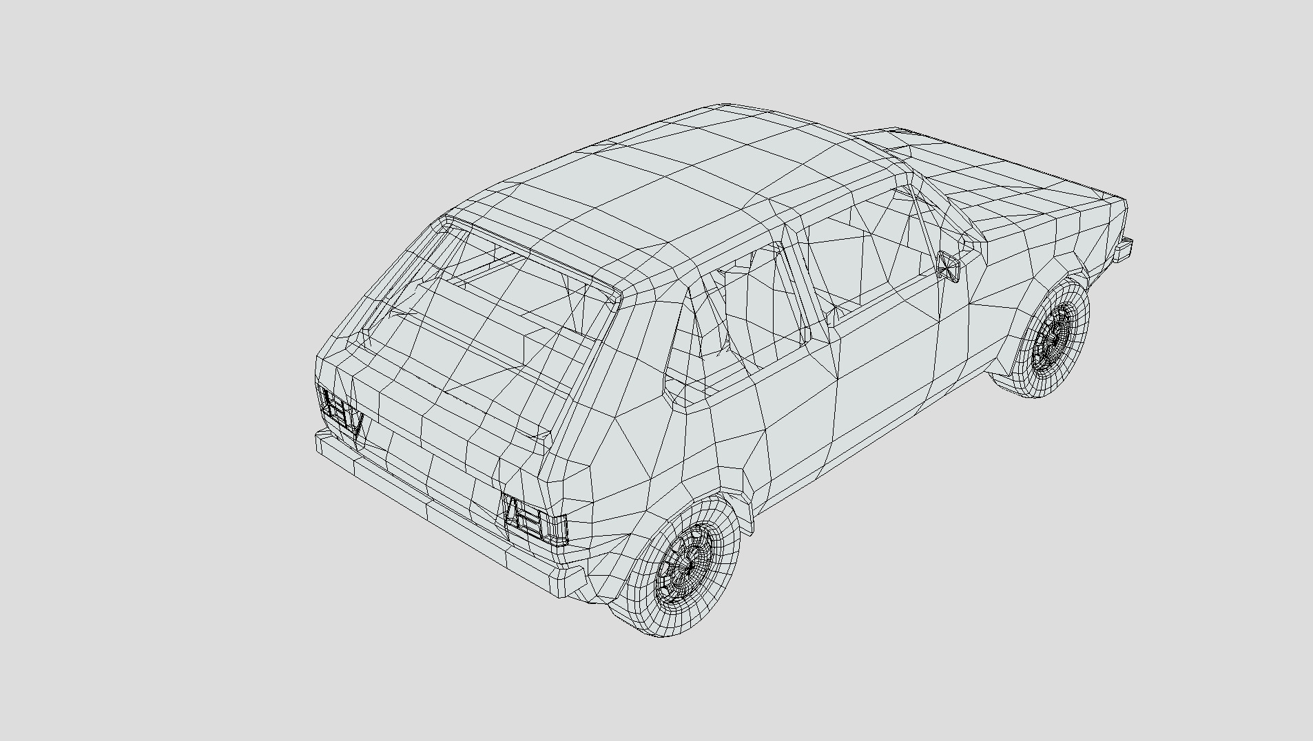 Volkswagen Golf GTI 1975 Low-poly 3D model_6