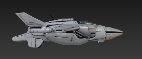 Futuristic Sci-Fi Hoverbike High-Detail 3D Model Low-poly 3D model_14