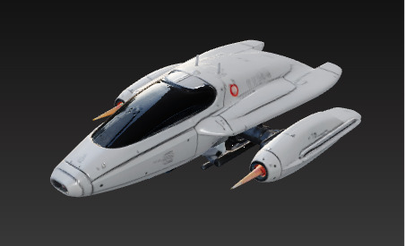 Futuristic Sci-Fi Hoverbike High-Detail 3D Model Low-poly 3D model_19