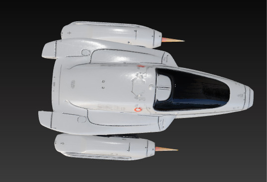 Futuristic Sci-Fi Hoverbike High-Detail 3D Model Low-poly 3D model_21