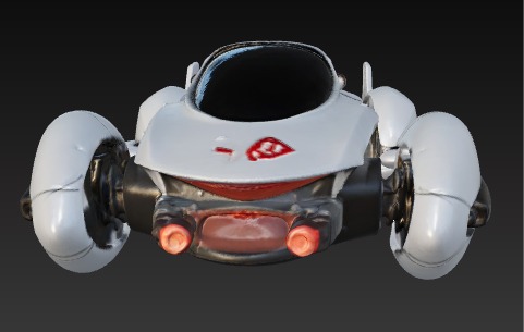 Futuristic Sci-Fi Hoverbike High-Detail 3D Model Low-poly 3D model_8