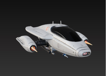 Futuristic Sci-Fi Hoverbike High-Detail 3D Model Low-poly 3D model_18