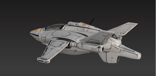 Futuristic Sci-Fi Hoverbike High-Detail 3D Model Low-poly 3D model_23