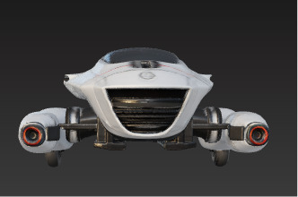 Futuristic Sci-Fi Hoverbike High-Detail 3D Model Low-poly 3D model_13
