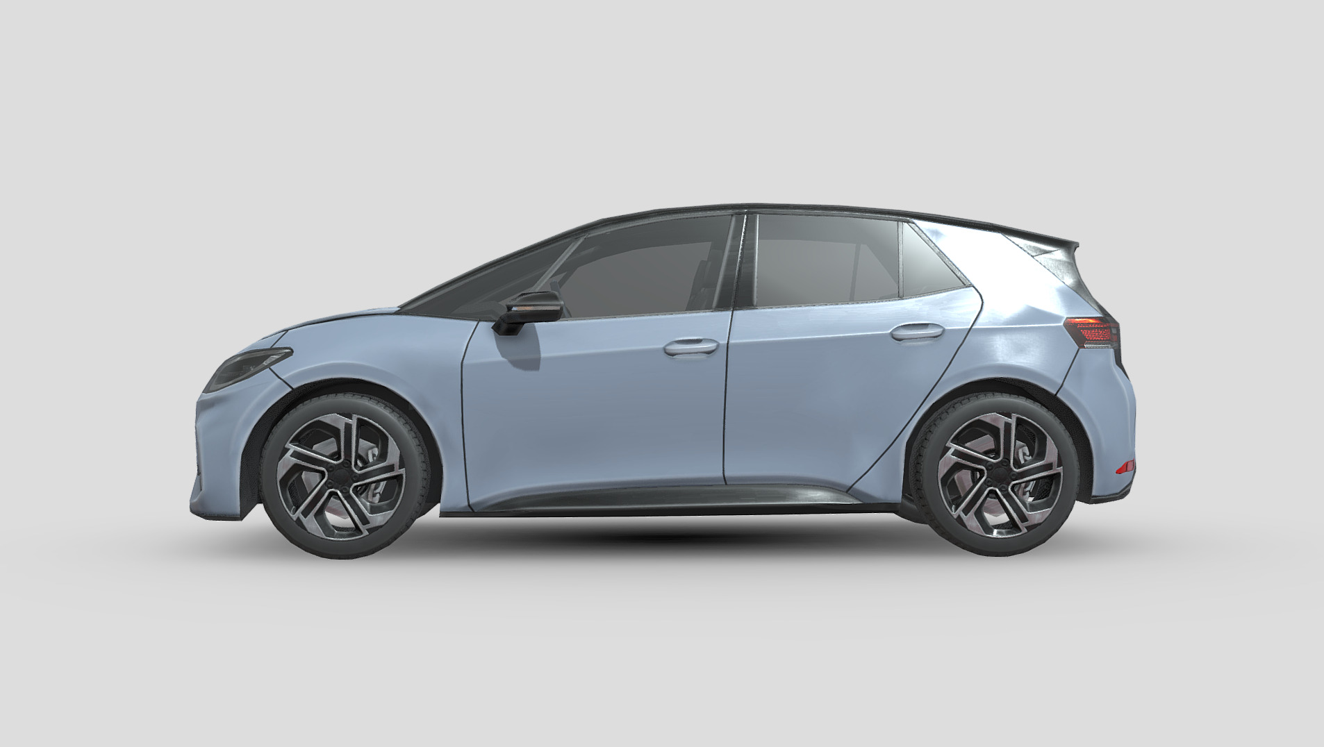 Volkswagen ID3 GTX Low-poly 3D model_2