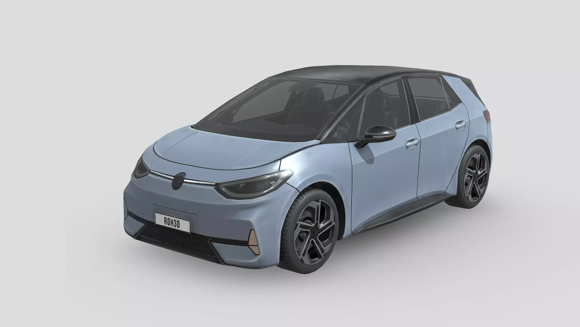 Volkswagen ID3 GTX Low-poly 3D model_0