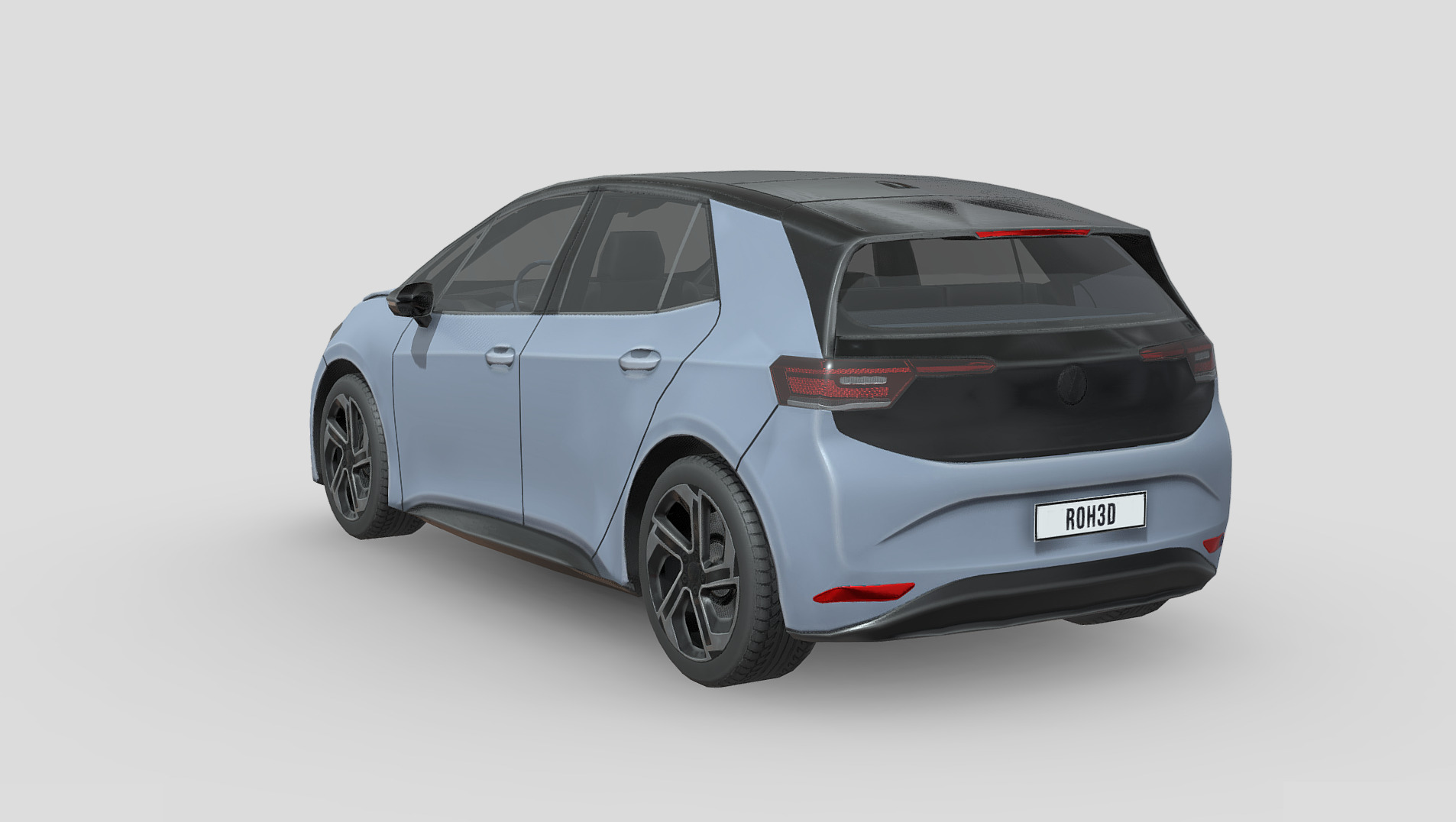 Volkswagen ID3 GTX Low-poly 3D model_1
