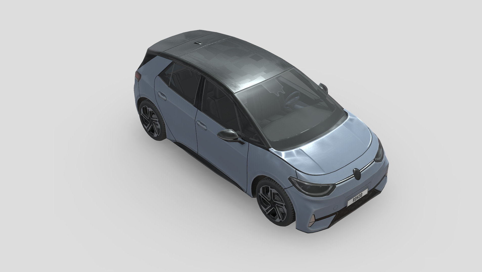 Volkswagen ID3 GTX Low-poly 3D model_3