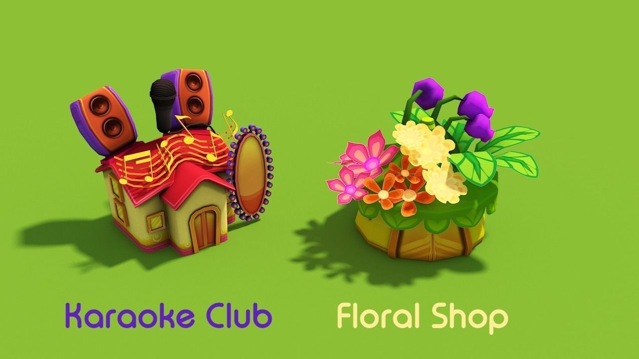 Cartoon Shop Low-poly 3D model_11