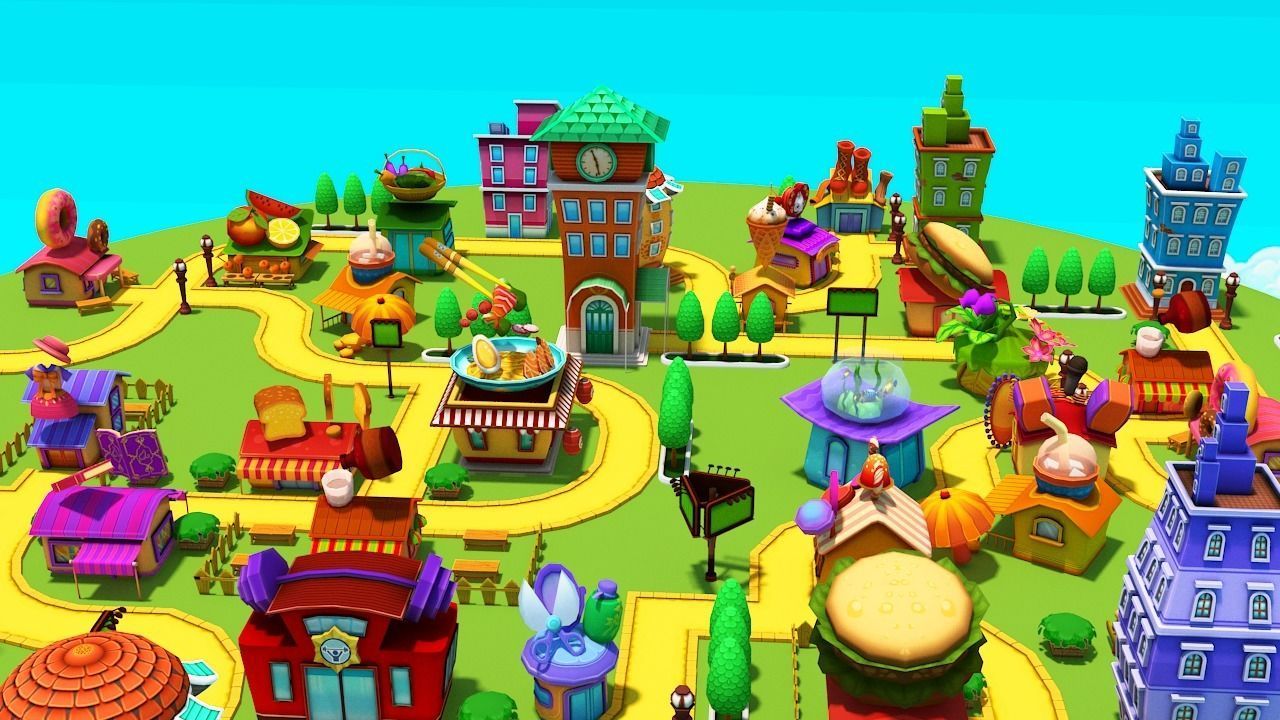 Cartoon Shop Low-poly 3D model_4