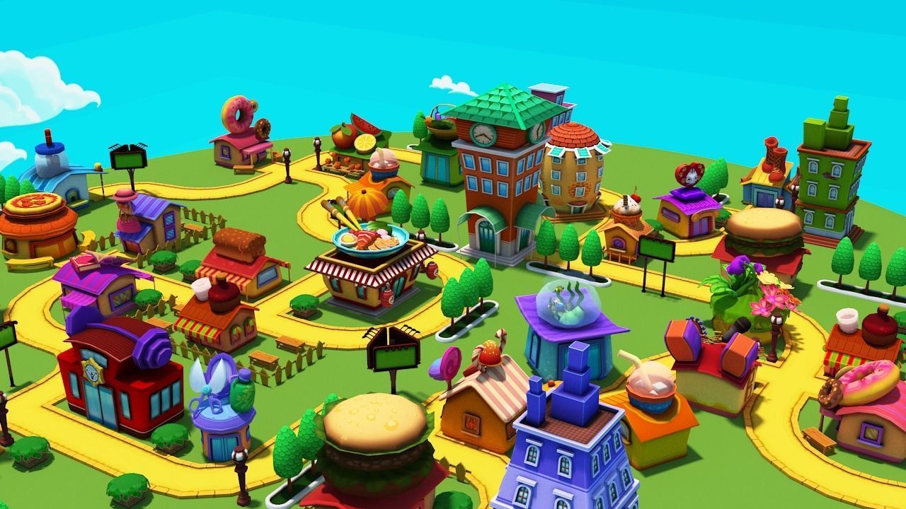 Cartoon Shop Low-poly 3D model_19