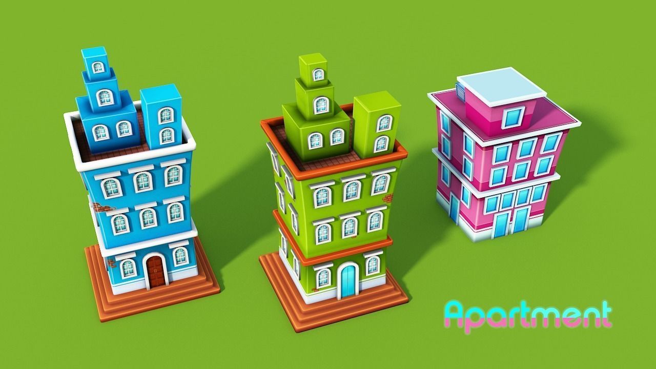 Cartoon Shop Low-poly 3D model_16