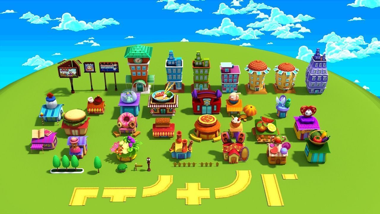 Cartoon Shop Low-poly 3D model_17